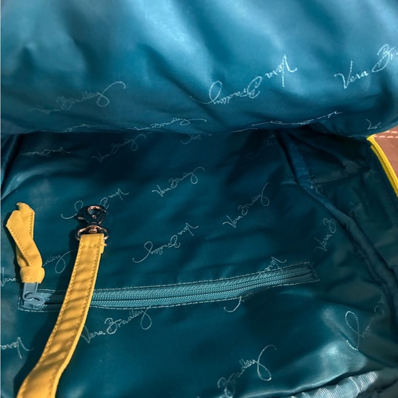 Vera Bradley Quilted Lime Green Backpack - Picture 5 of 9